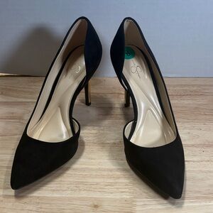 Jessica Simpson Black Pointed-Toe High Heel Pumps